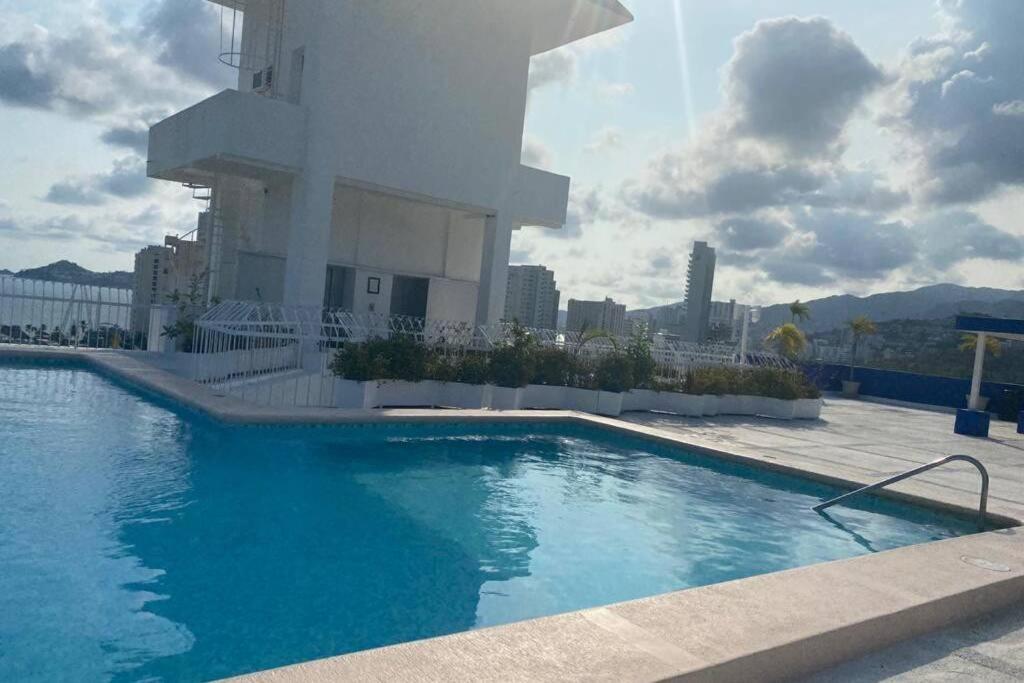 T2 Depto Advance Acapulco C Alberca Increible Appartement Buitenkant foto
